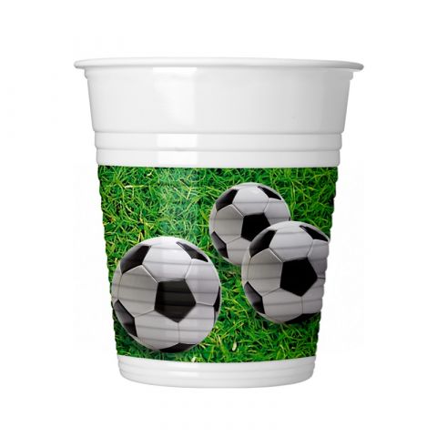 Procos Football Plastic Cups 8 x 200 ml