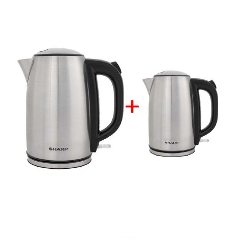 Sharp 1.7L 3000W Stainless Steel Electric Kettle (1 + 1)