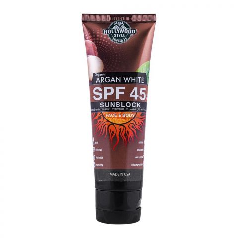 هوليوود ستايل - كريم حماية من الشمس SPF 45 مع الأرغان العضوي 100 مل