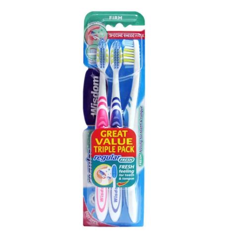 Wisdom Regular Fresh Toothbrush - Firm - Triple Pack 