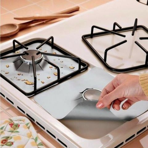واقي الموقد من Mr. Chef بفتحة واحدة فضي