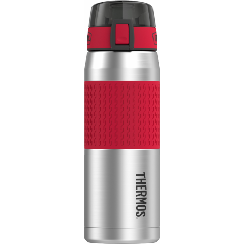 Thermos Stainless Steel Vacuum Insulated Hydration Bottle 710ml Cranberry cold for up to 22 hours.
