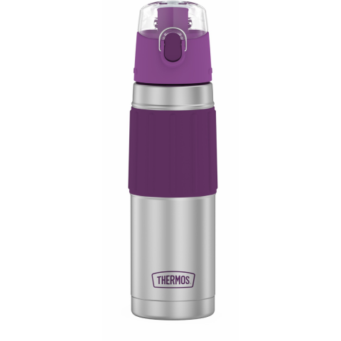 Thermos Stainless Steel Vacuum Insulated Hydration Bottle 530ml Deep Purple cold for up to 14 hours.