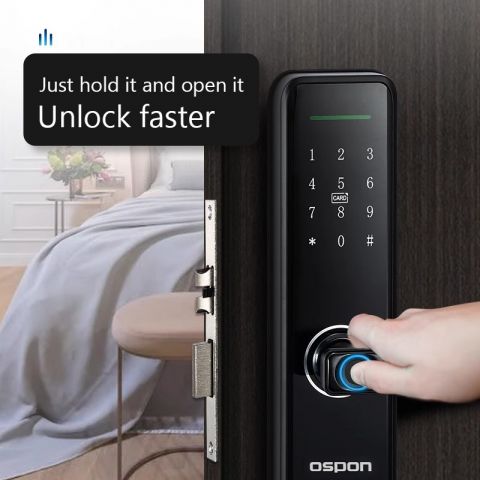 Intelligent Digital Smart Door Lock with Remote Key, Fingerprint Unlocking