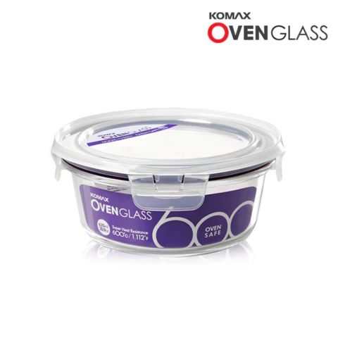 Komax Oven Glass Round Food Container 620 ml