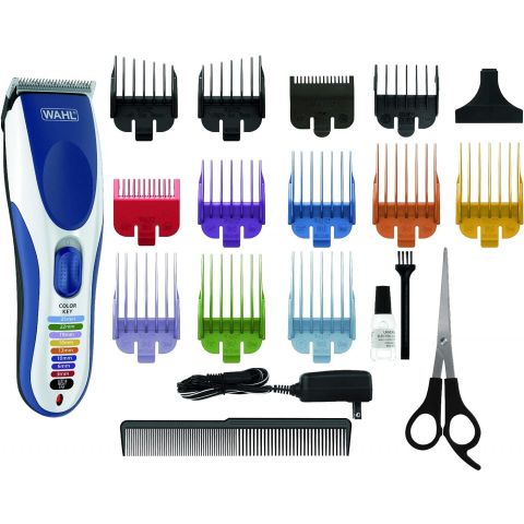 Wahl Color Pro Rechargeable Cordless Hair Clipper Kit with 12 Combs