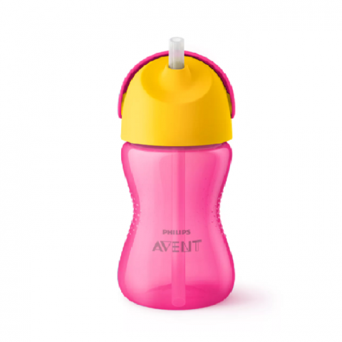 Philips Avent BENDY Straw Cup with Flip Top 12m+ Boys / Girl -Pink