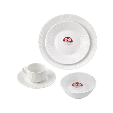 La Opala Classique Dinner Set 20 Pcs Plain White