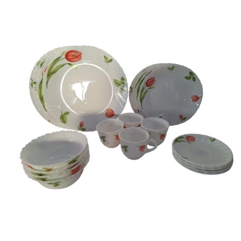 La Opala Classique Dinner Set 20 Pcs Meadow Blush