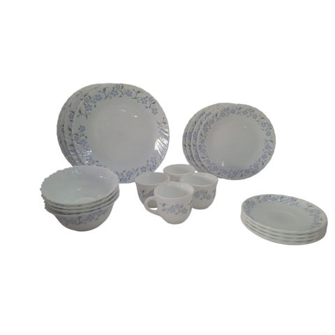 La Opala Classique Dinner Set 20 Pcs Grace Blue