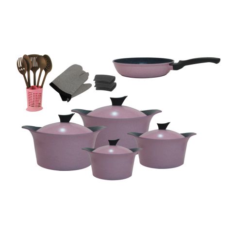Akdeniz Die Cast Aluminium Cookware Set 19 Pieces 