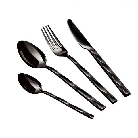 Berlinger Haus Stainless Steel Cutlery Set 24 Pcs Mirror Black
