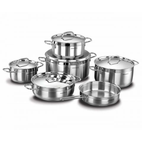 Korkmaz Alfa XL Stainless Steel Cookware Set 11 Pieces