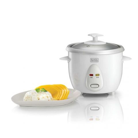 BLACK + DECKER Rice Cooker with Glass Lid - 350W 0.6L