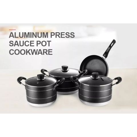 8 Pieces Non-Stick Aluminum Cookware Set 