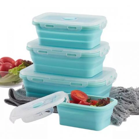 Foldable Silicone Food Container 4×1