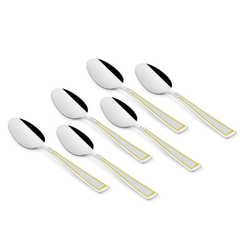 FNS Radiant Patial Dinner Spoon Gold Set of 6