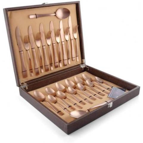 FNS Amber Cutlery Set of 24 pcs in Wooden Box
