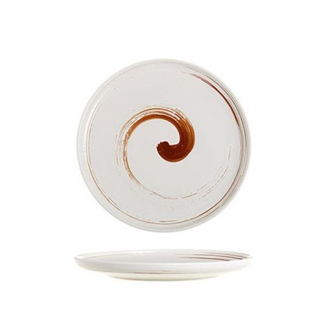 Ceramic Hand Made Plate 8 inch - White