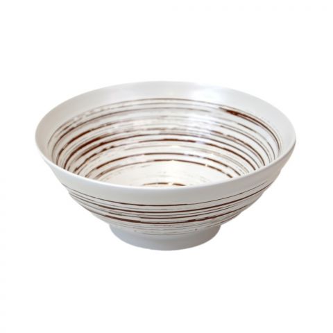 Ceramic Hand Made Deep Bowl - 8 inch - White