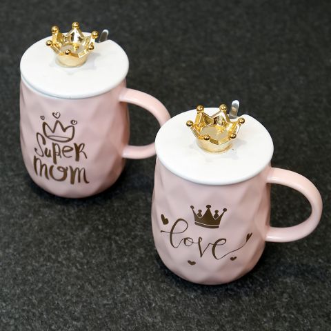 Queen Mugs Set Pink 420 ml - 2 PCs