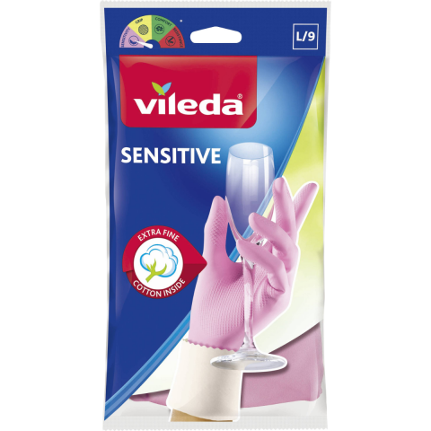 Vileda Gloves Sensitive Large)