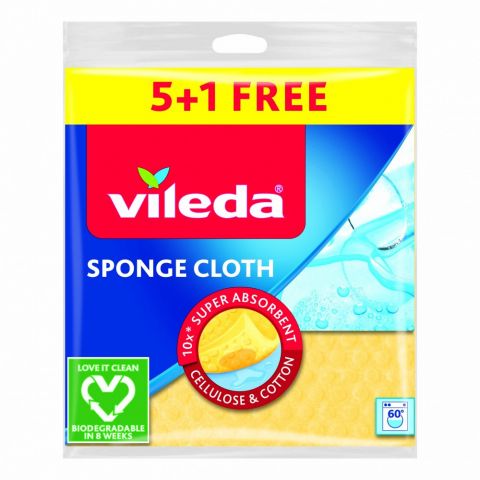 Vileda Wiping Sponge Cloth 5 Pcs