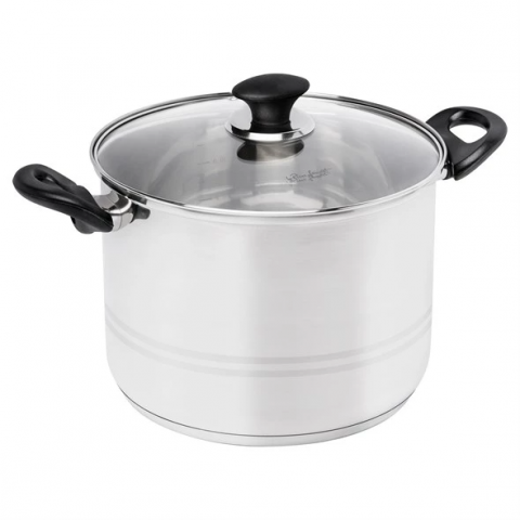 Lamart Leger Stainless Steel Pot With Glass Lid 8 L