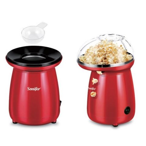 Sonifer 1200W Mini Portable Hot Air Oil Free Popcorn Maker Machine