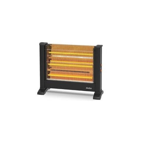 Simfer 2200W Quartz Heater 4 tubes - Black