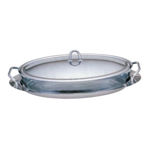 Berlinger Haus Oval Food Container & Serving with Stainless Steel Dish 3 L 