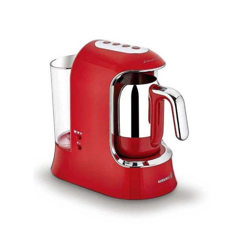 Korkmaz 700W Aqua Coffee Maker 320 ml 4 Cups with 1.2 Water Tank-Red