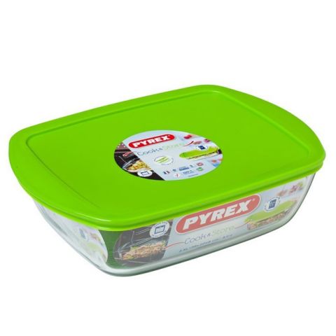 Pyrex Rectangle Dish With Green Lid