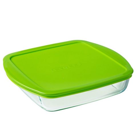 Pyrex Square Dish With Green Lid