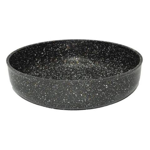 Saflon Round Tray Granite-24 Cm-Black