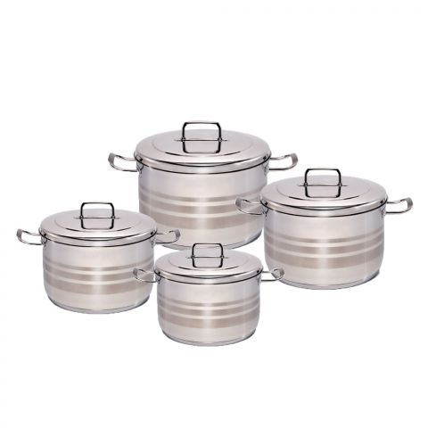 Saflon Ss Premium 8 Pcs Cookware Set (New Product - Open Box)