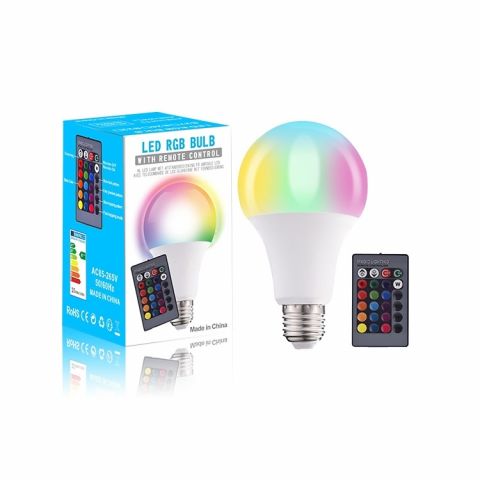 LED RGB Bulb Light 5W with Remote Control