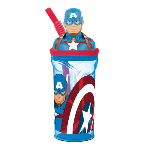 Stor 3D Avengers Comic Heroes Captain America 360 ml 