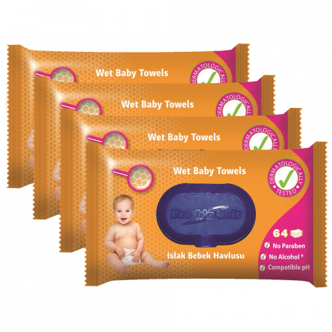 Fresh'n Soft Classic Baby Wet Wipes 64 Pieces (2 + 2 Free)