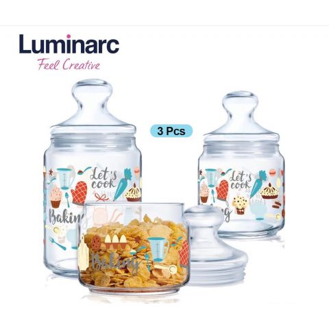 Luminarc Baking Time 3 pcs Pot Jar Set