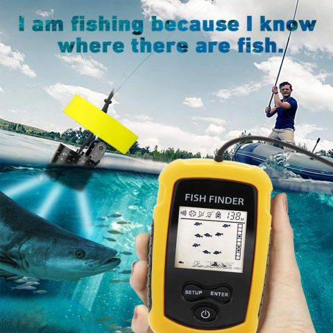 Portable High Accuracy Fish Finder & Detector with LCD Display