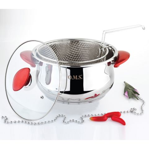 OMS Stainless Steel Frying Cooker 24 x 14 cm 