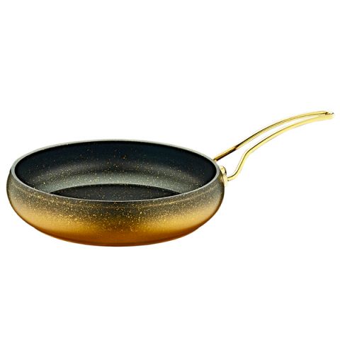 OMS Granite Frying Pan Ball Model Black-Gold 26 x 7 cm