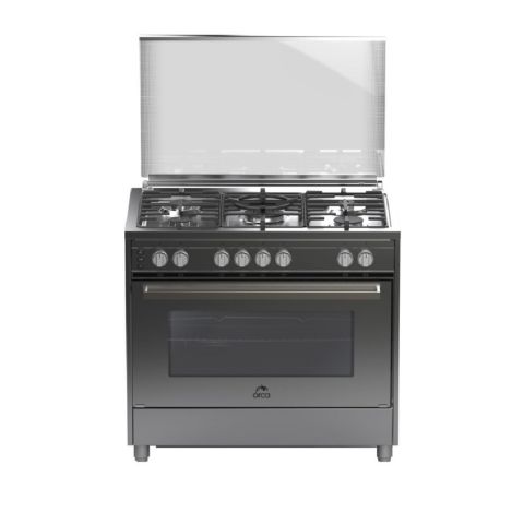 Orca Gas Cooker 5 Burner, Stainless Steel 90 x 60 cm