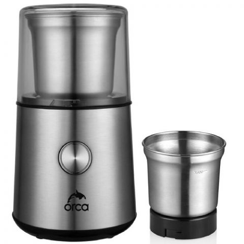 ORCA - Electric Wet & Dry Stainless Steel Coffee Grinder, 200 Watt