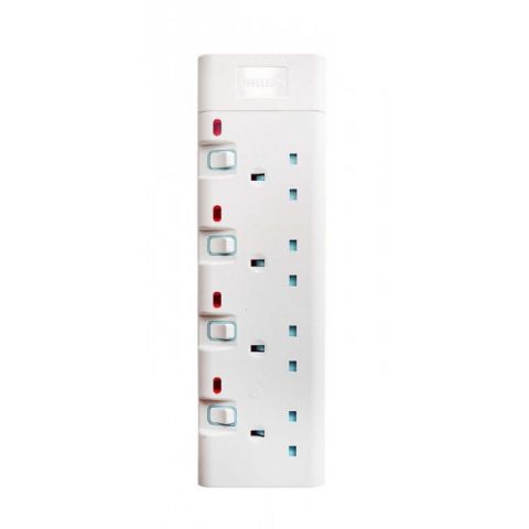Philips 2M 4 Sockets Power Extension