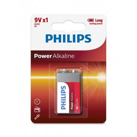 Philips Power Alkaline 9V, 1 PCS