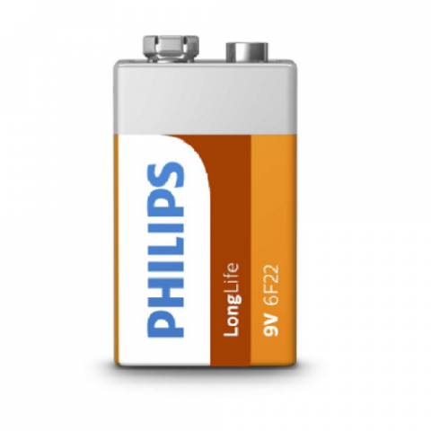 Philips Long-life Battery Zinc, 9V, 1 PCS