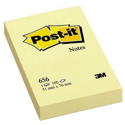 3M Post-it 51mm x 76mm Canary Yellow Sticky Notes (100 Count)