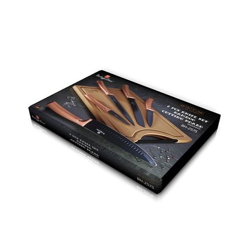 Berlinger Haus 6 PCS Knife Set with Cutting Board-Rose Gold 